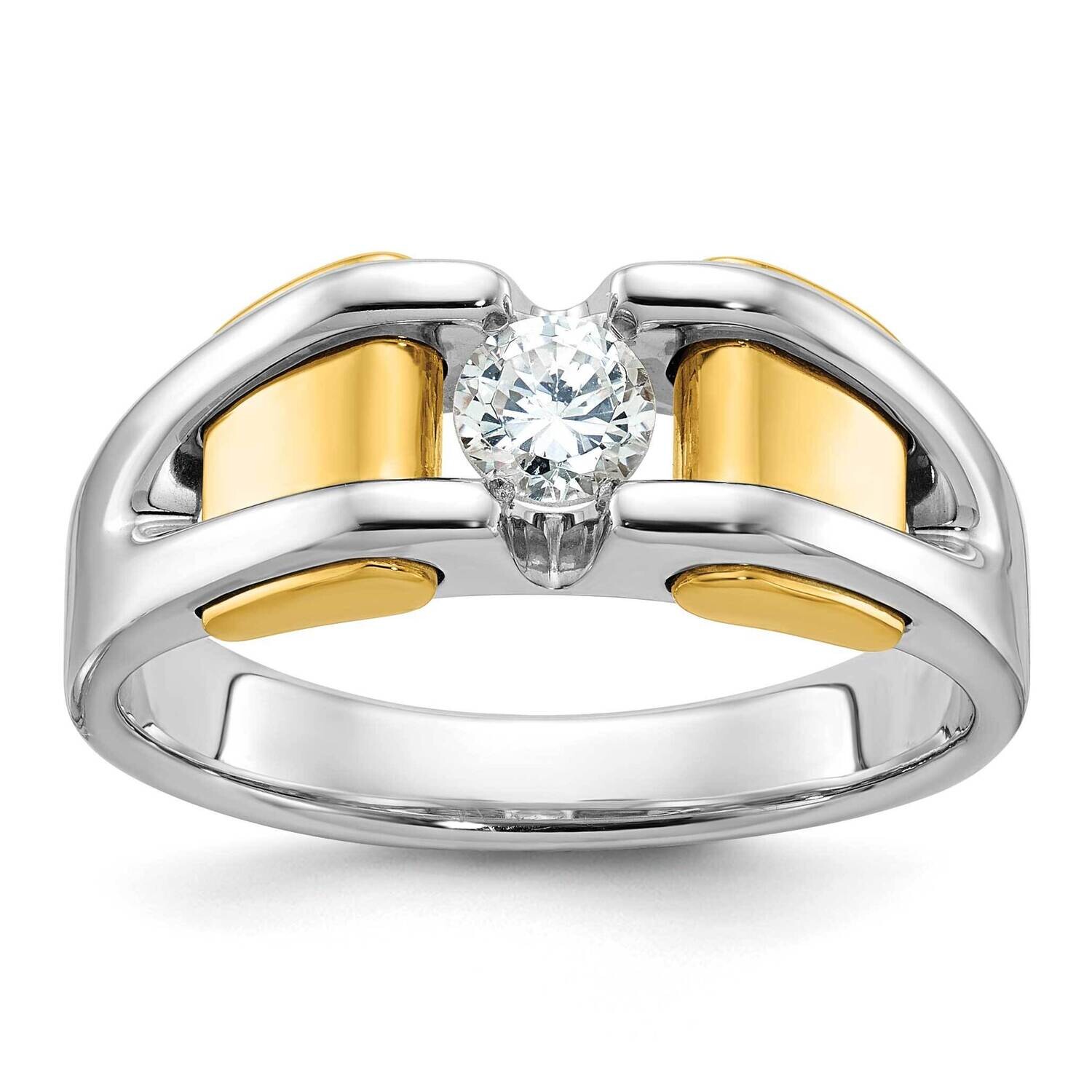 Ibgoodman Men&#39;s Diamond Complete Ring 10k Two-Tone Gold B63456-0WYA by IBGoodman, MPN: B63456-0WYA,
