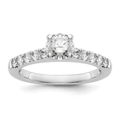 Peg Set 1/2 Carat Diamond Semi-Mount Engagement Ring 14k White Gold RM2928E-045-WAA, MPN: RM2928E-0…