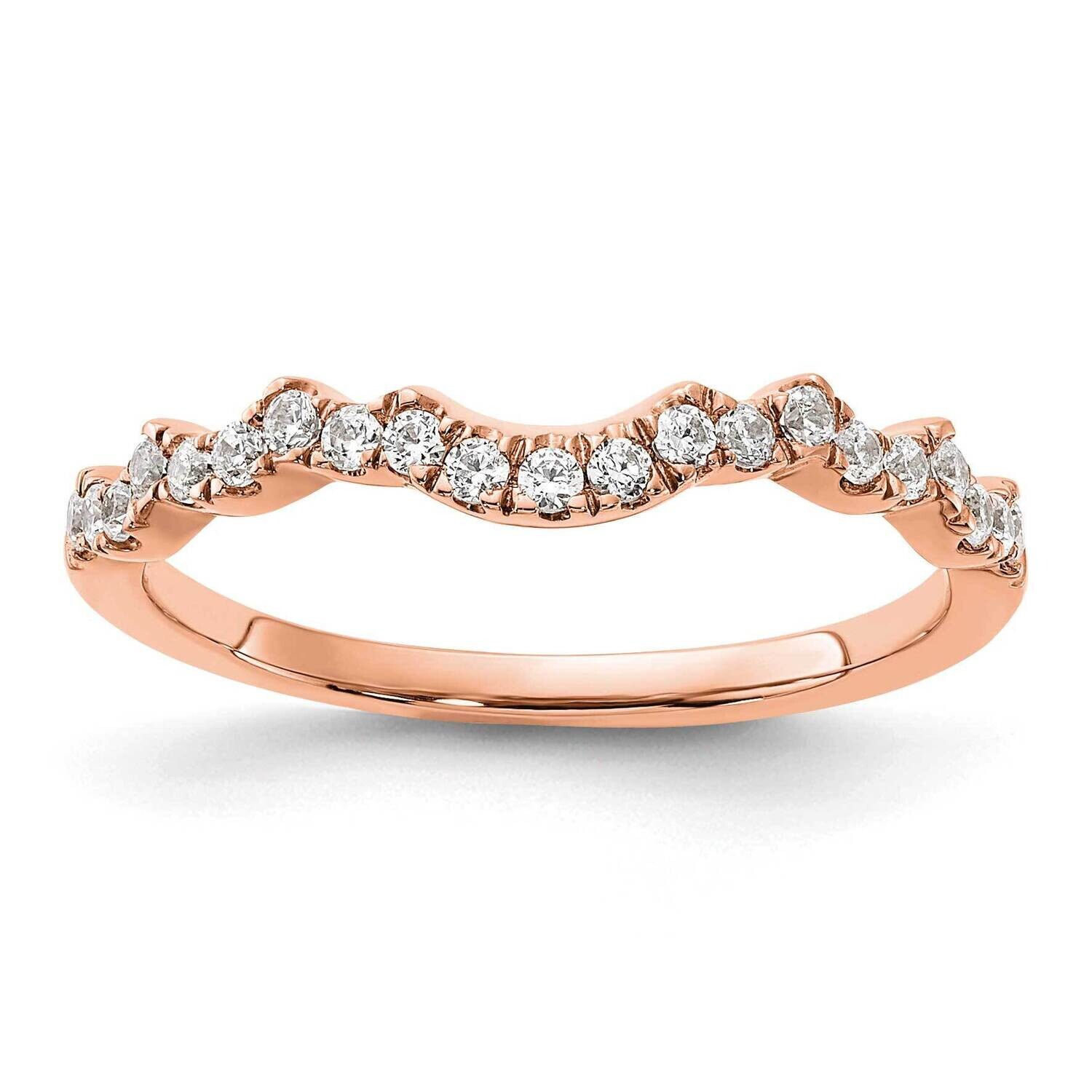 1/4 Carat Diamond Contoured Complete Wedding Band 14k Rose Gold RM7859B-025-RAA, MPN: RM7859B-025-R…
