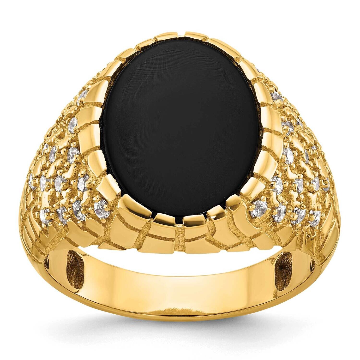 Ibgoodman Men&#39;s Onyx Diamond Nugget Ring Mounting 14k Gold B52169-4Y by IBGoodman, MPN: B52169-4Y,