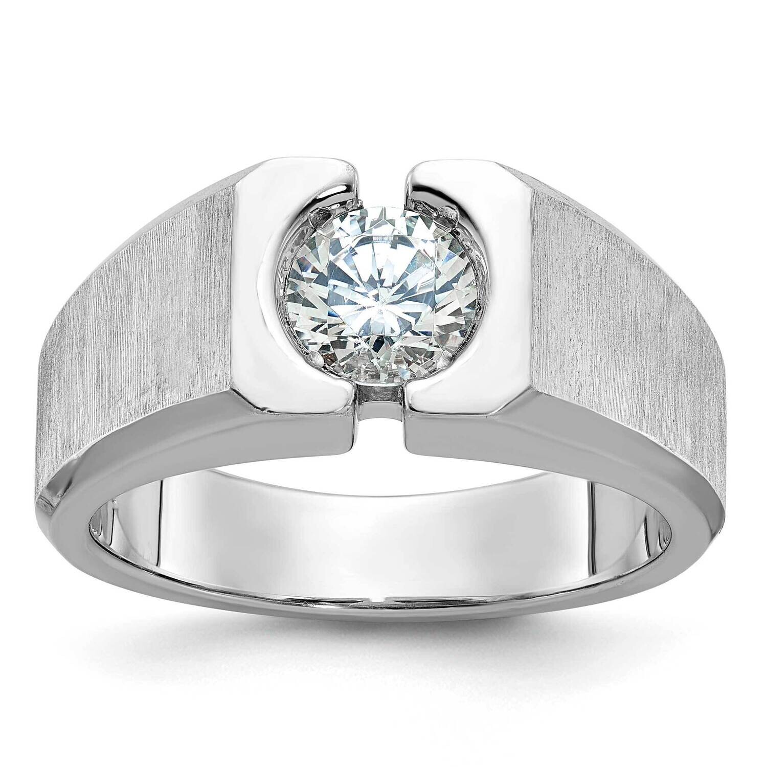 Ibgoodman Men&#39;s Polished Satin Diamond Ring Mounting 14k White Gold B63886-4W by IBGoodman, MPN: B6…