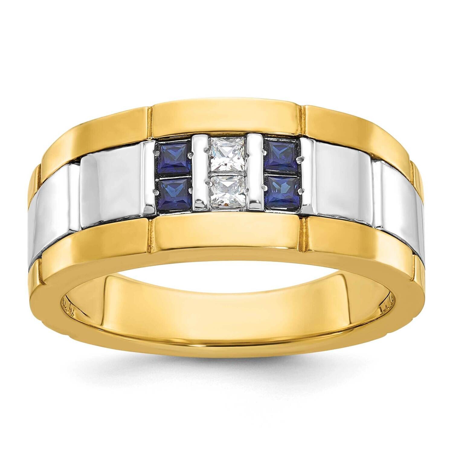 Ibgoodman Men&#39;s Gemstone Diamond Ring Mounting 14k Two-Tone Gold B63934-4YW by IBGoodman, MPN: B639…