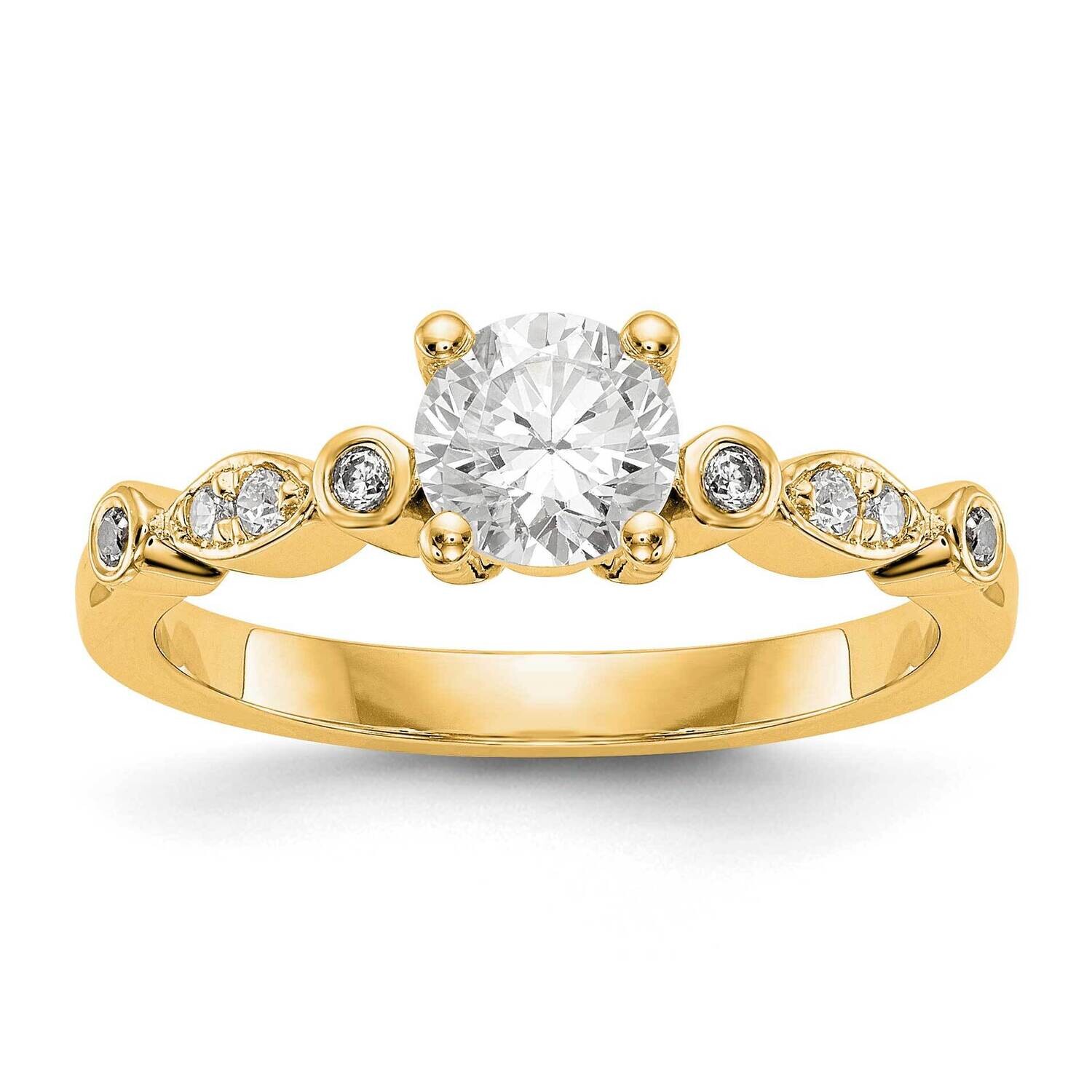 Diamond Semi-Mount Engagement Ring 14k Gold RM2631E-100-YAA, MPN: RM2631E-100-YAA,