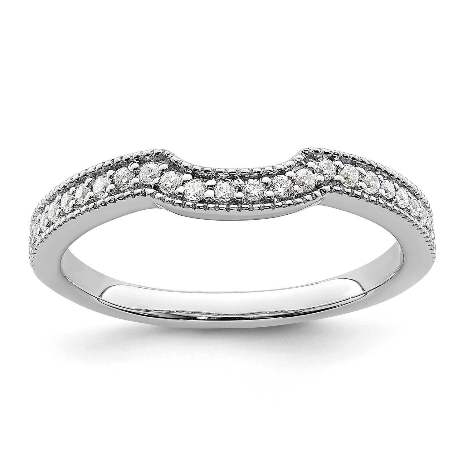 1/6 Carat Diamond Contoured Complete Wedding Band 14k White Gold RM7882B-017-WAA, MPN: RM7882B-017-…