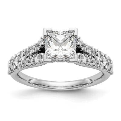 Peg Set 1/2 Carat Diamond Semi-Mount Engagement Ring 14k White Gold RM2803E-051-WAA, MPN: RM2803E-0…