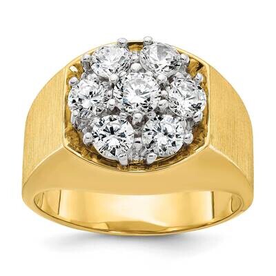 Ibgoodman Men&#39;s Polished Satin Diamond Ring Mounting 14k Two-Tone Gold B04358-4YW by IBGoodman, MPN…