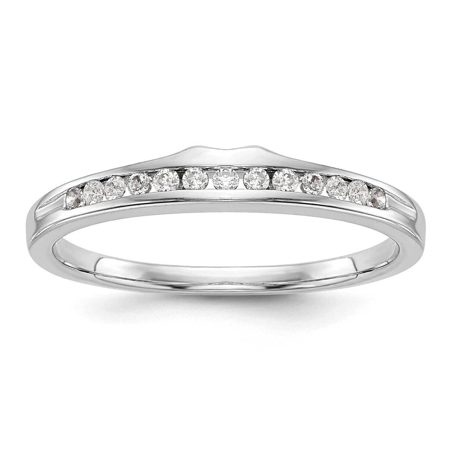 Channel-Set 1/8 Carat Diamond Complete Wedding Band 10k White Gold RM2673B-013-0WAA, MPN: RM2673B-0…