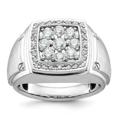 Ibgoodman Men&#39;s Polished Satin Diamond Ring Mounting 14k White Gold B59163-4W by IBGoodman, MPN: B5…