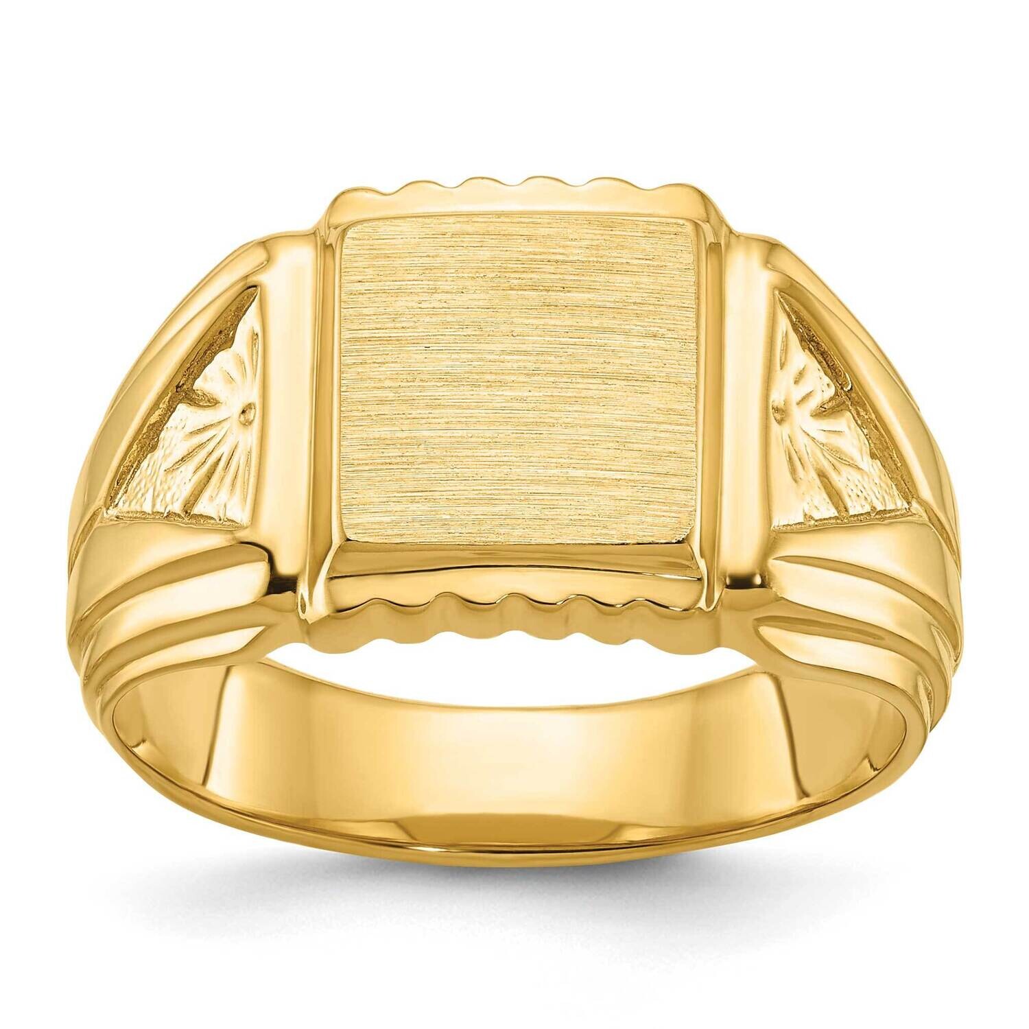 Ibgoodman 10X10mm Men&#39;s Square Signet Ring 14k Gold B58188-4Y by IBGoodman, MPN: B58188-4Y, 1969041…