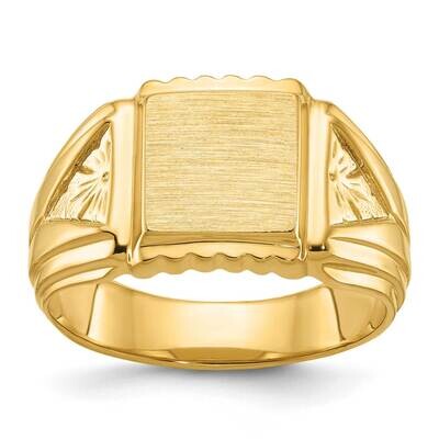 Ibgoodman 10X10mm Men&#39;s Square Signet Ring 14k Gold B58188-4Y by IBGoodman, MPN: B58188-4Y, 1969041…