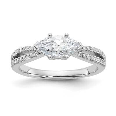 East West Holds 3/4 Carat 9.2X5.00mm Marquise Center 1/8 Carat Diamond Semi-Mount Engagement Ring 1…