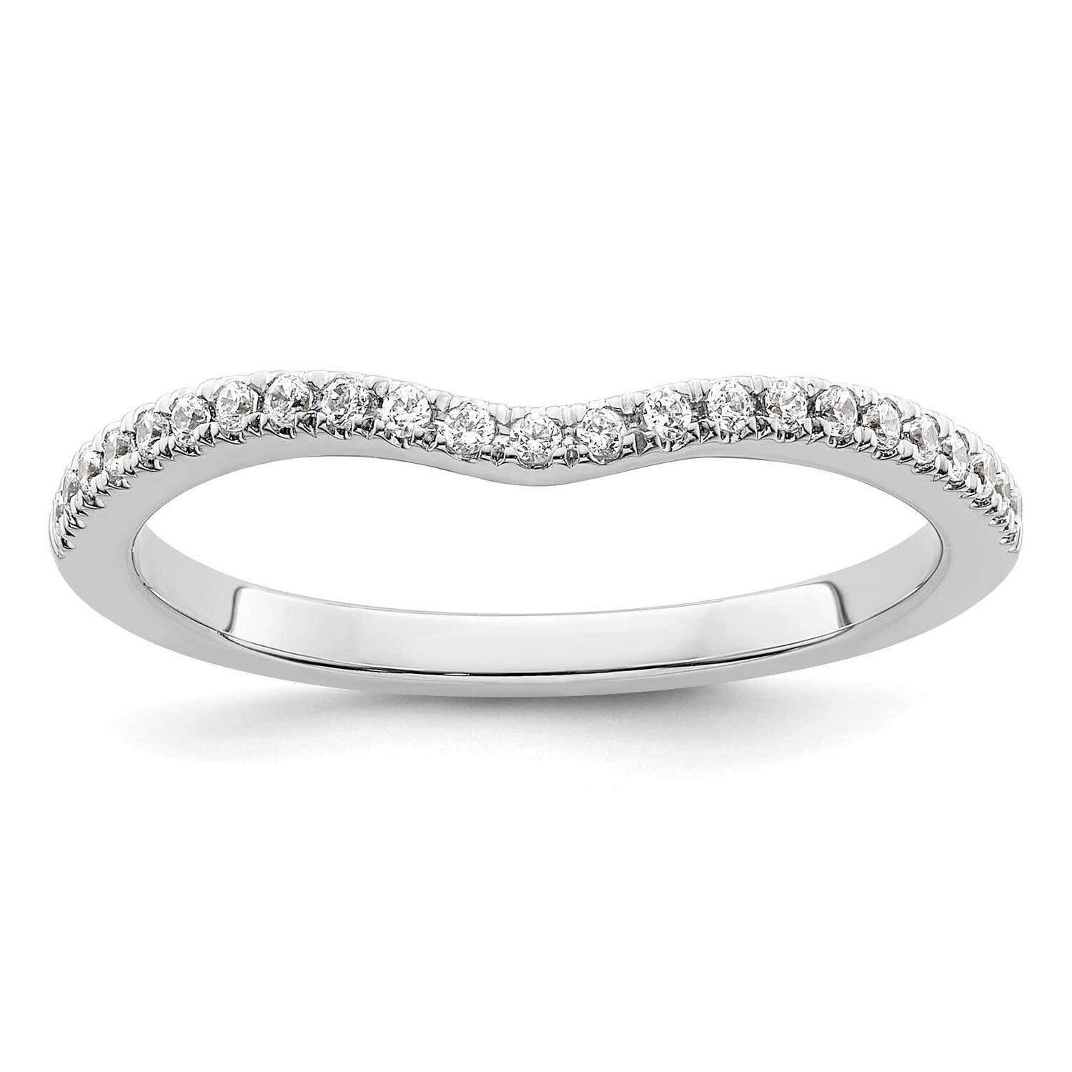 1/4 Carat Diamond Contoured Complete Wedding Band 14k White Gold RM2591B-008-WAA