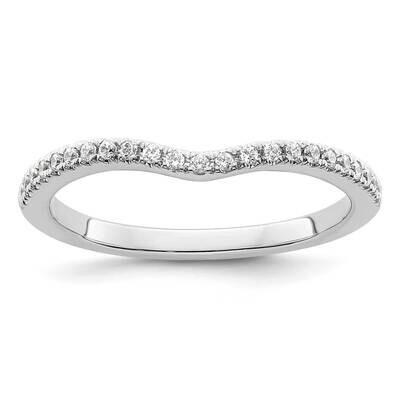 1/4 Carat Diamond Contoured Complete Wedding Band 14k White Gold RM2591B-008-WAA, MPN: RM2591B-008-…