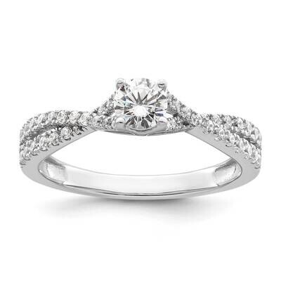 Criss-Cross 5/8 Carat Tw. Diamond Complete Engagement Ring 14k White Gold RM8861E-033-CWAA, MPN: RM…