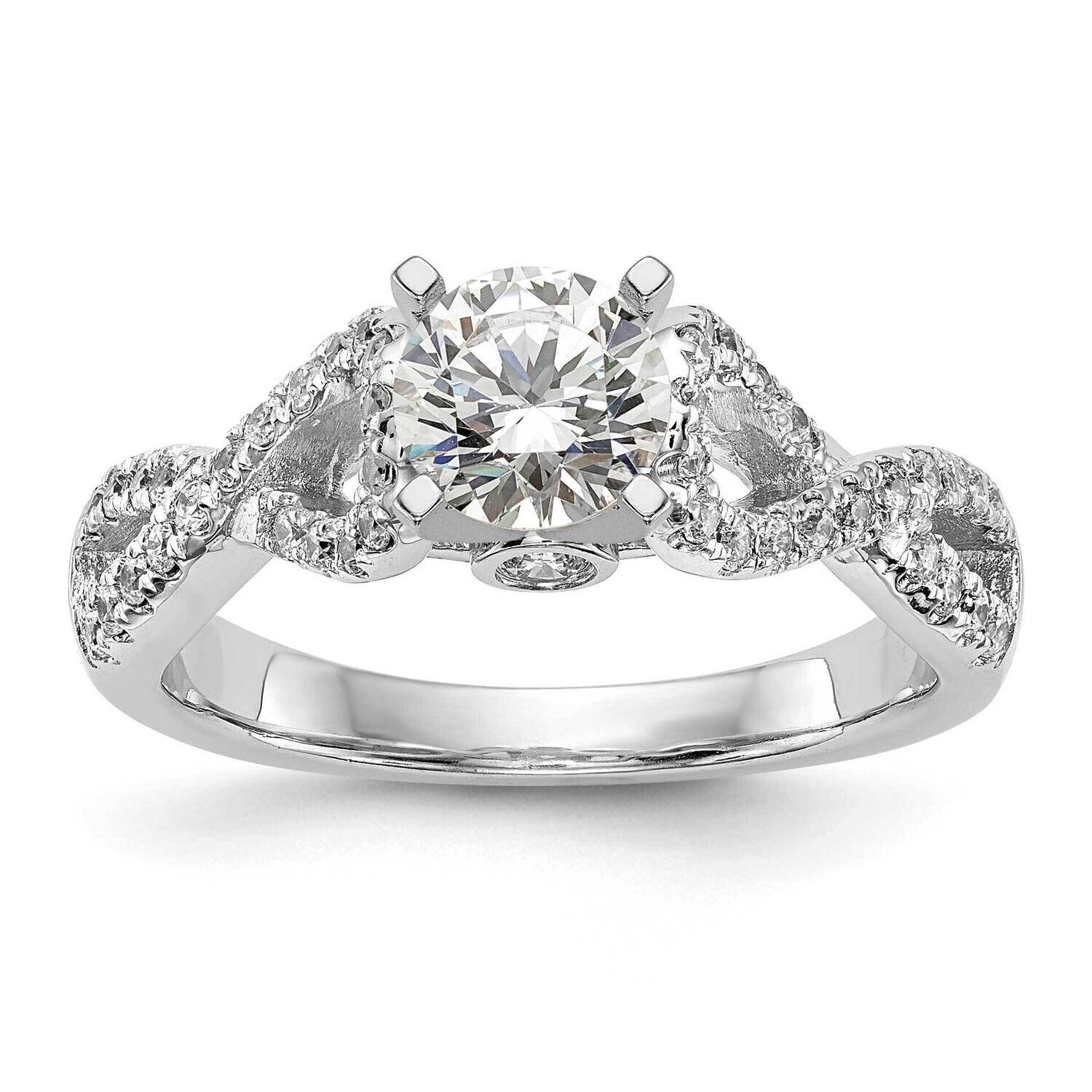 Infinity Peg Set 1/3 Carat Diamond Semi-Mount Engagement Ring 14k White Gold RM2564E-021-WAA, MPN: …