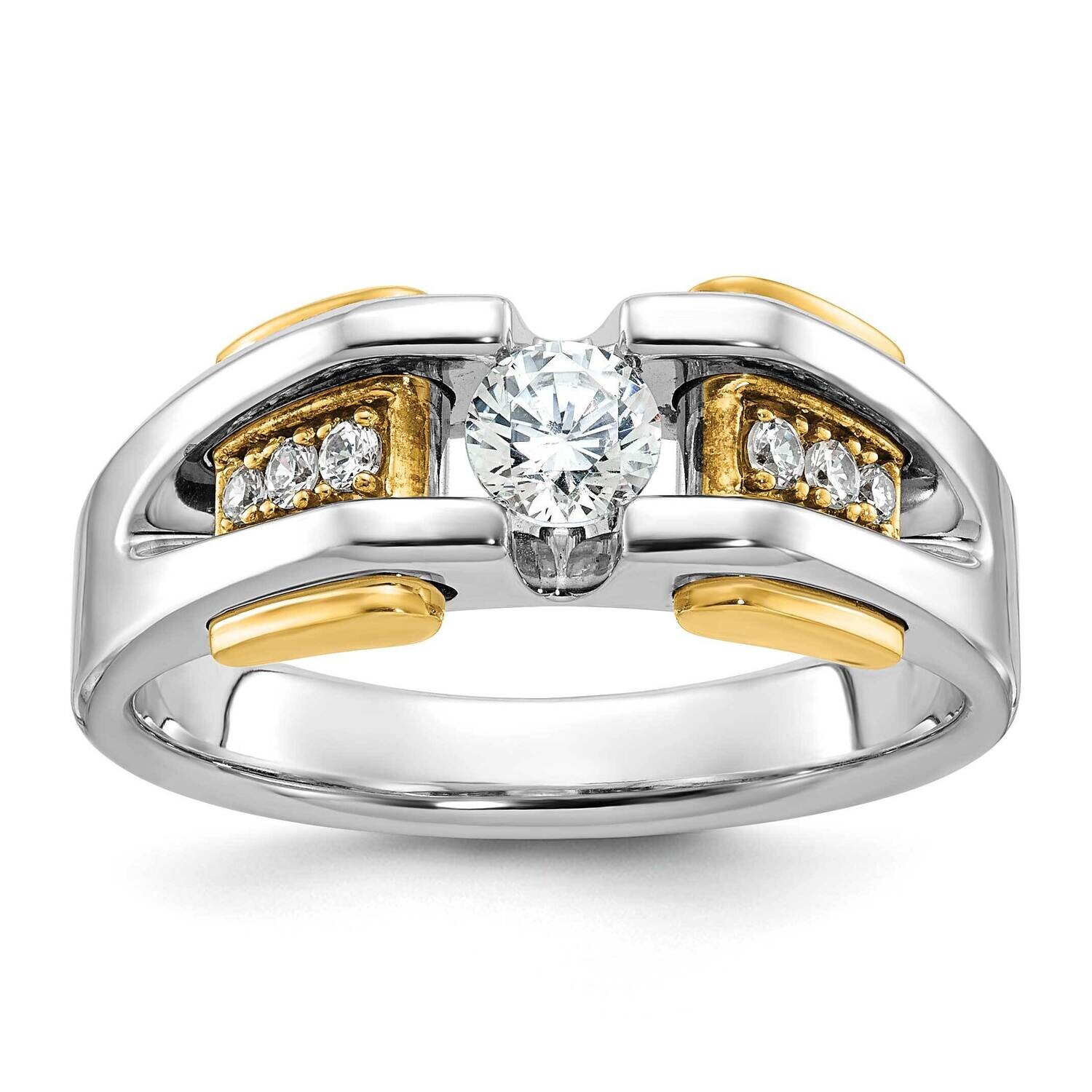 Ibgoodman Men's Diamond Ring Mounting 14k Two-Tone Gold B63464-4WY