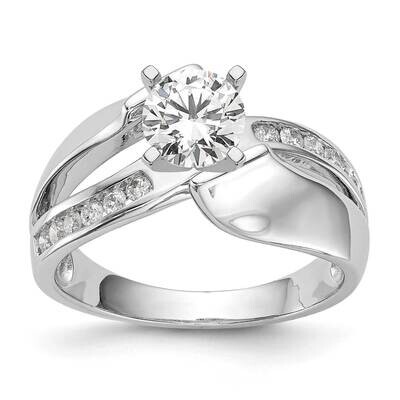 By-Pass Peg Set 1/5 Carat Diamond Semi-Mount Engagement Ring 14k White Gold RM2501E-020-WAA, MPN: R…