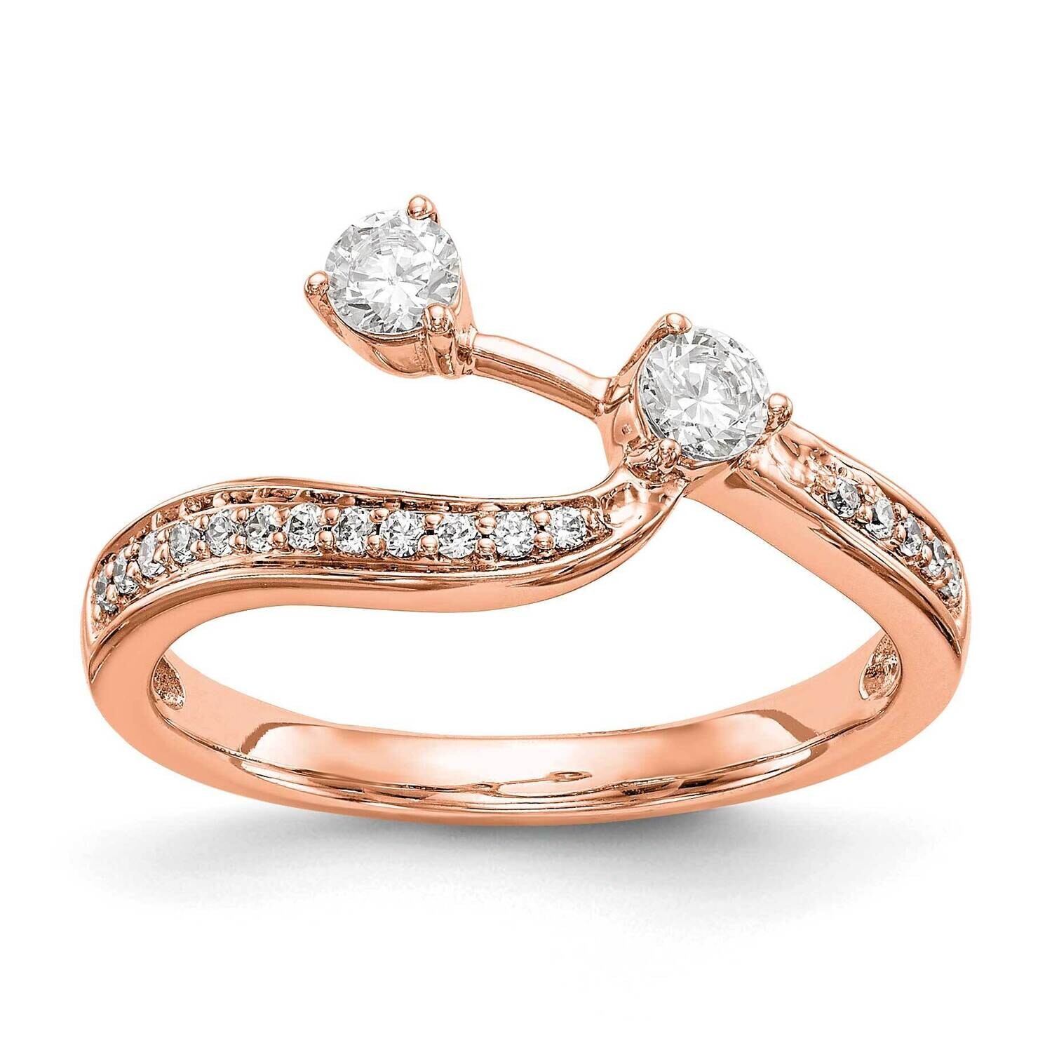 Rose Diamond Contoured Wedding Band 14k Gold RM2419B-034-RAA, MPN: RM2419B-034-RAA,