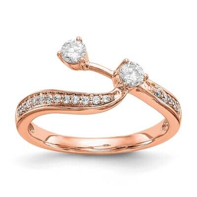 Rose Diamond Contoured Wedding Band 14k Gold RM2419B-034-RAA, MPN: RM2419B-034-RAA,
