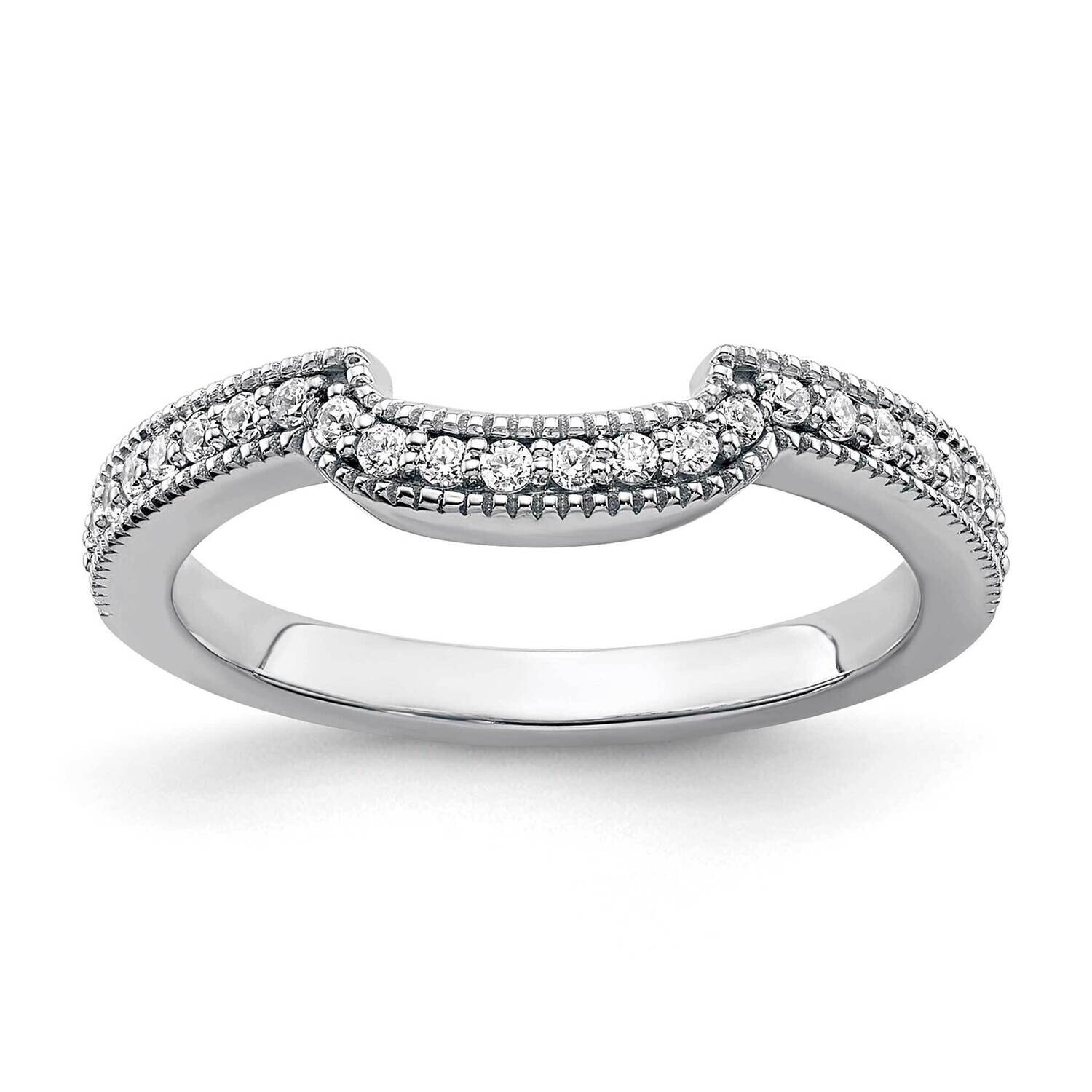 1/6 Carat Diamond Contoured Complete Wedding Band 14k White Gold RM7882B-015-WAA, MPN: RM7882B-015-…