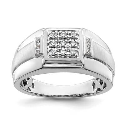 Cluster 1/4 Carat Diamond Complete Men&#39;s Ring 14k White Gold RM8887B-025-WAA, MPN: RM8887B-025-WAA,…