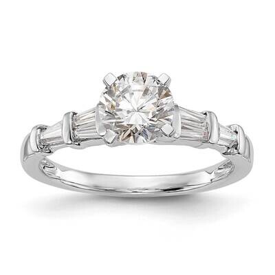 Peg Set 3/8 Carat Baguette Diamond Semi-Mount Engagement Ring 14k White Gold RM2767E-040-WAA, MPN: …