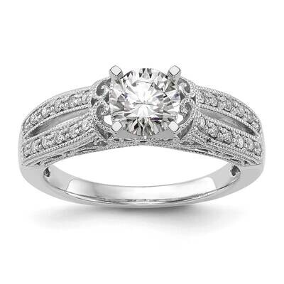 Peg Set 1/6 Carat Diamond Semi-Mount Engagement Ring 14k White Gold RM2805E-017-WAA, MPN: RM2805E-0…