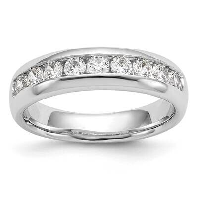 9-Stone 1 Carat Round Diamond Complete Channel Band 14k White Gold WM412-7AA, MPN: WM412-7AA,