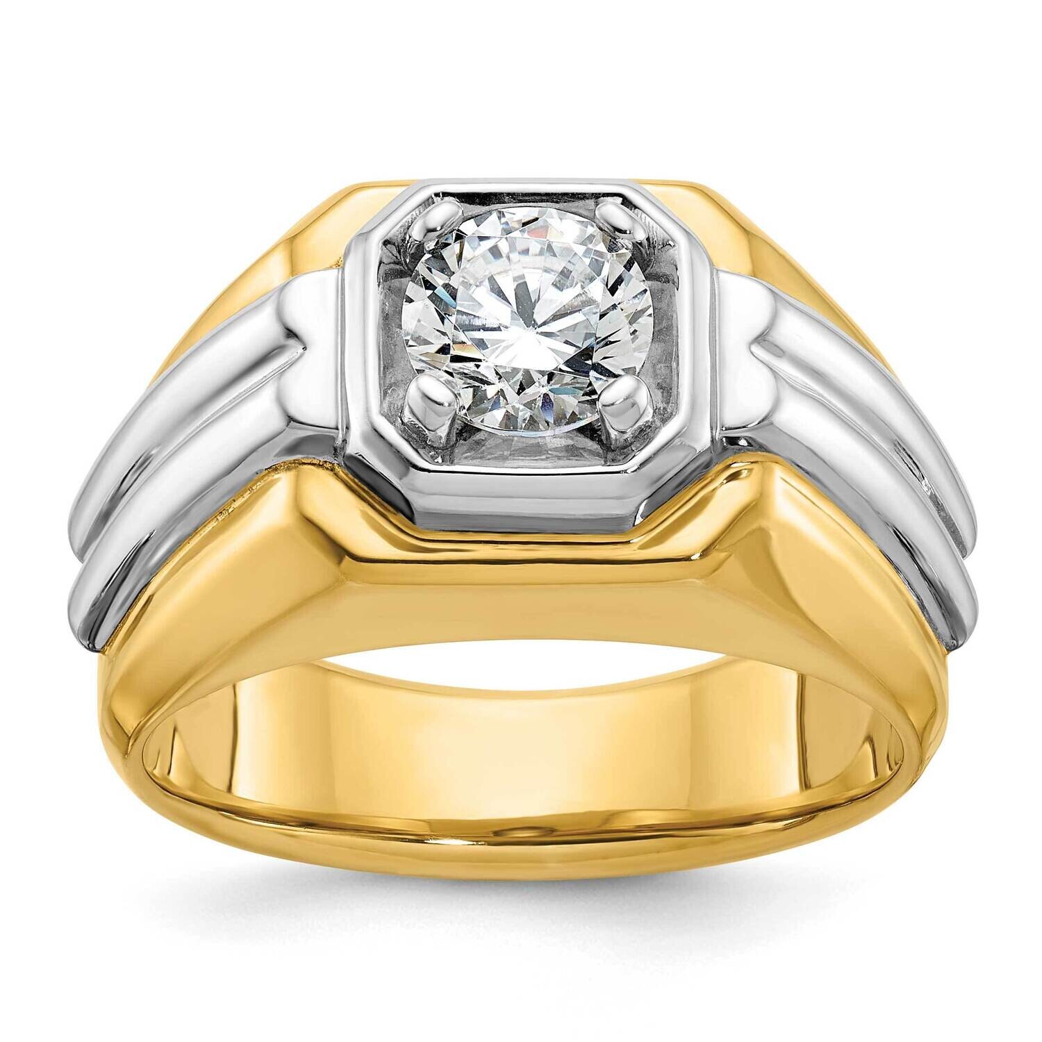 Ibgoodman Men's Diamond Ring Mounting 14k Two-Tone Gold B56895-4YW