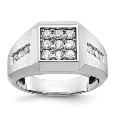 Ibgoodman Men&#39;s Polished Satin Diamond Ring Mounting 14k White Gold B59120-4W by IBGoodman, MPN: B5…