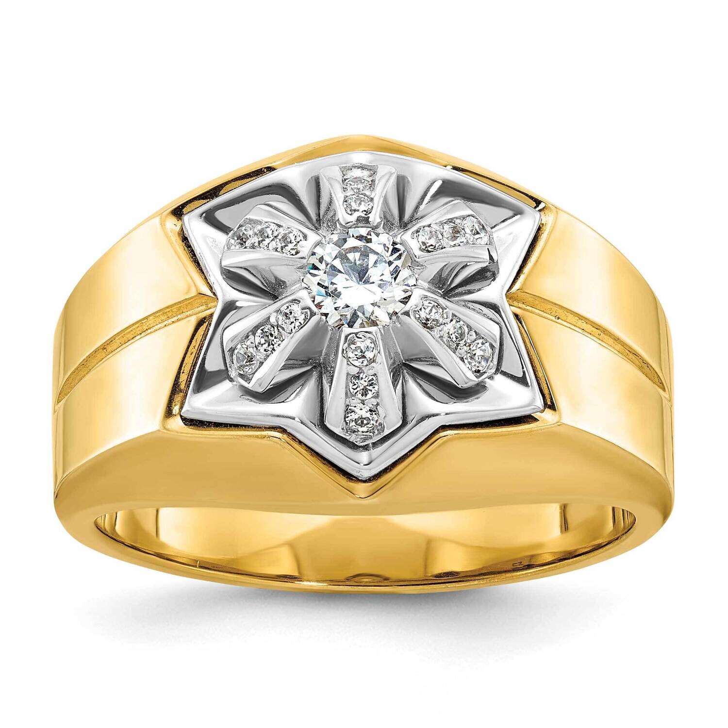 Ibgoodman Men&#39;s Diamond Ring Mounting 14k Two-Tone Gold B59313-4YW by IBGoodman, MPN: B59313-4YW,