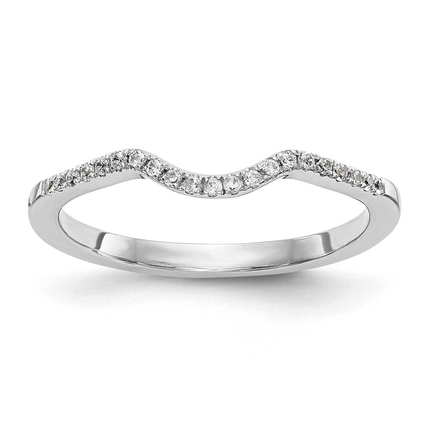 1/10 Carat Diamond Contoured Complete Wedding Band 14k White Gold RM3206B-010-WAA, MPN: RM3206B-010…