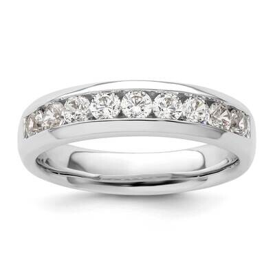 9-Stone 3/4 Carat Round Diamond Complete Channel Band 14k White Gold WM412-5AA, MPN: WM412-5AA,
