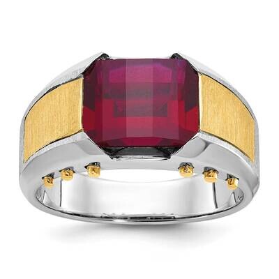 Ibgoodman Men&#39;s Gemstone Diamond Ring Mounting 14k Two-Tone Gold B57951-4WY by IBGoodman, MPN: B579…