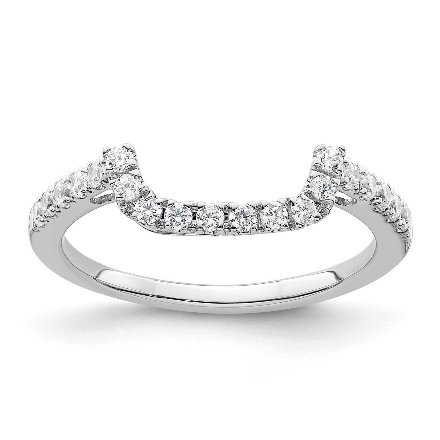 1/3 Carat Diamond Contoured Complete Wedding Band 14k White Gold RM2319B-030-WAA