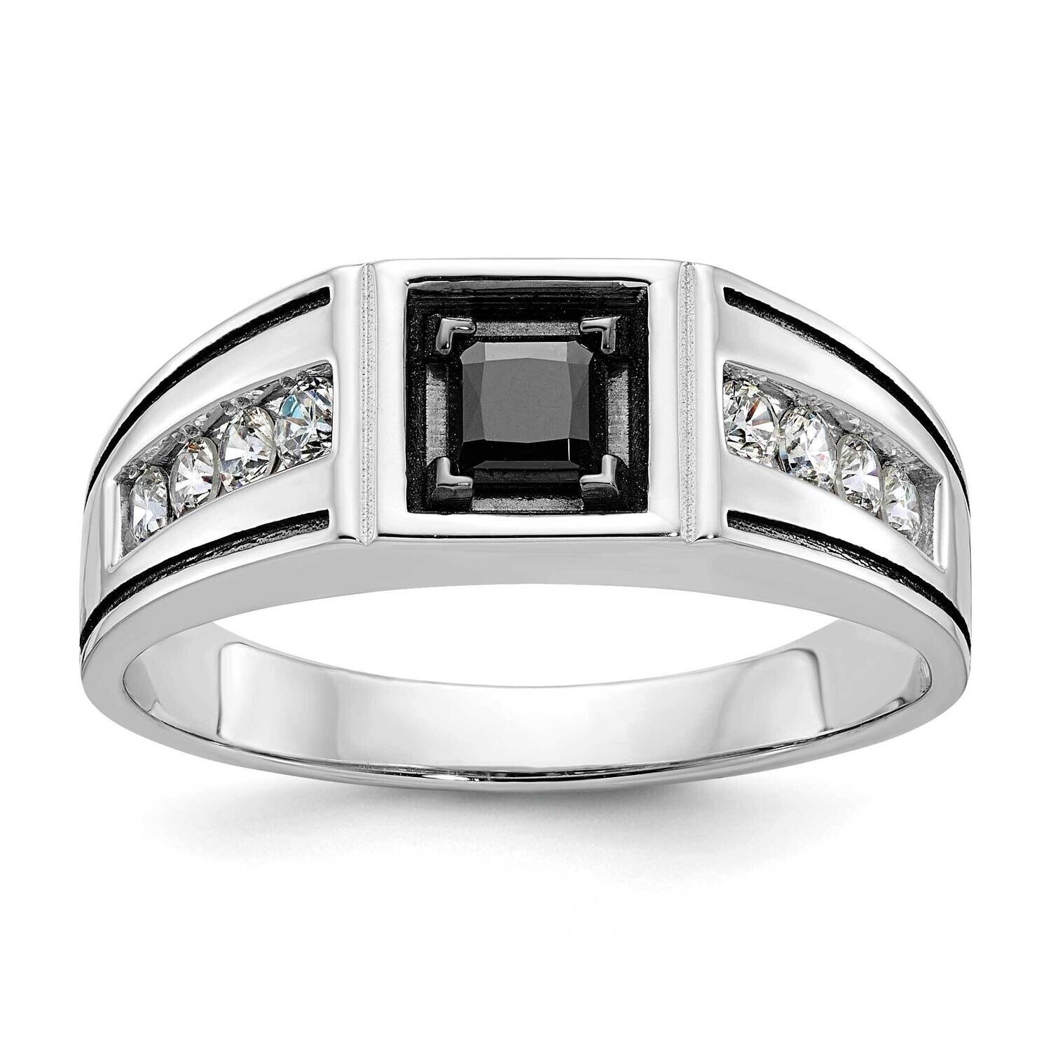 Ibgoodman Men&#39;s Satin Diamond Ring Mounting 14k White Gold B59355-4W by IBGoodman, MPN: B59355-4W,