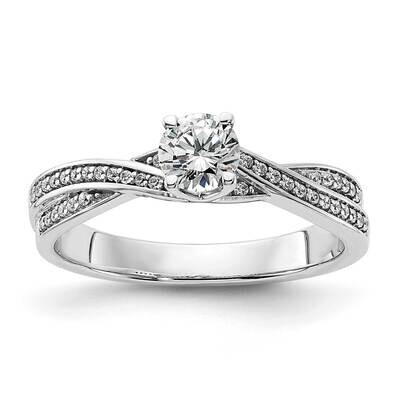 Criss-Cross 1/2 Carat Tw. Diamond Complete Engagement Ring 14k White Gold RM8875E-040-CWAA, MPN: RM…