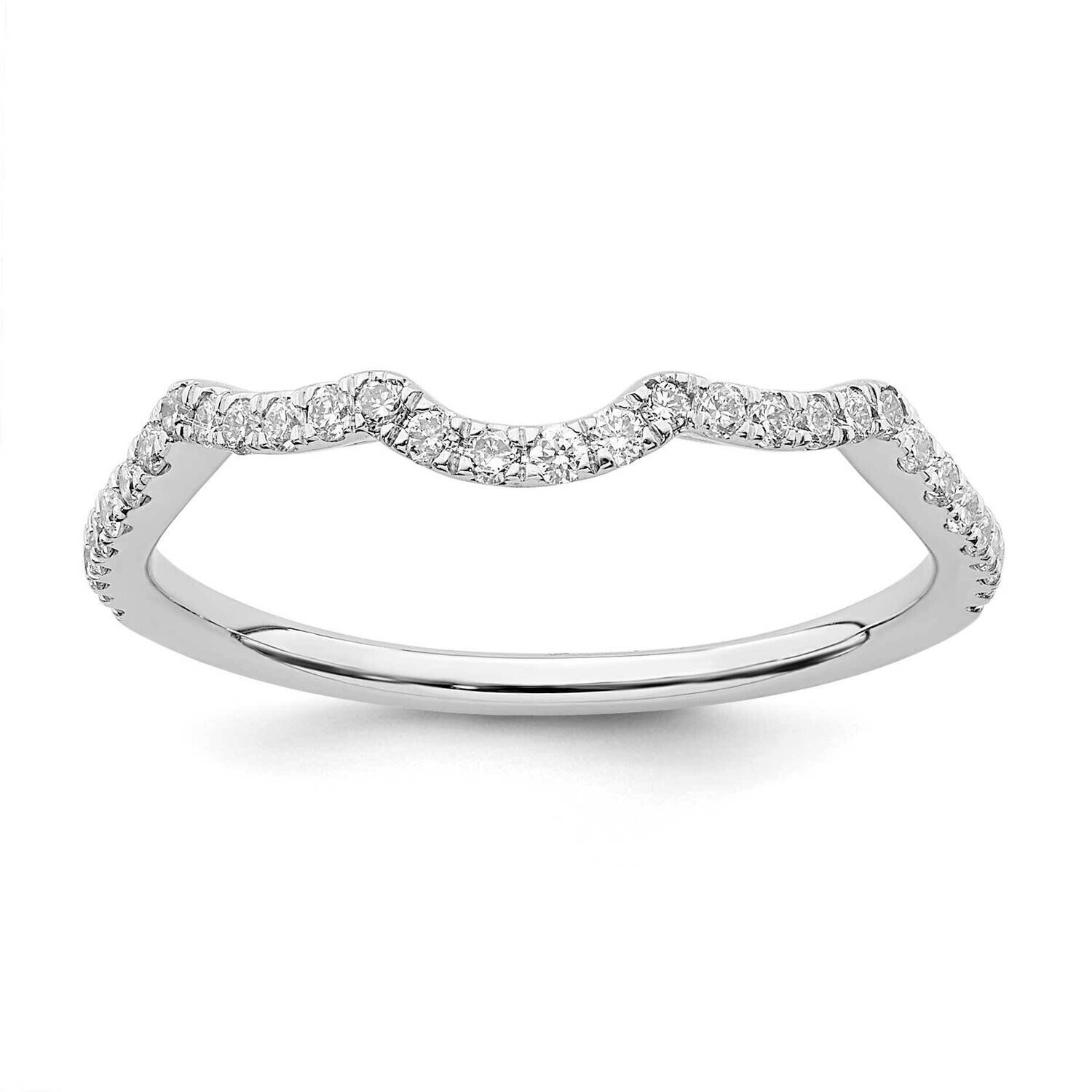 1/4 Carat Diamond Contoured Complete Wedding Band 14k White Gold RM2334B-026-WAA