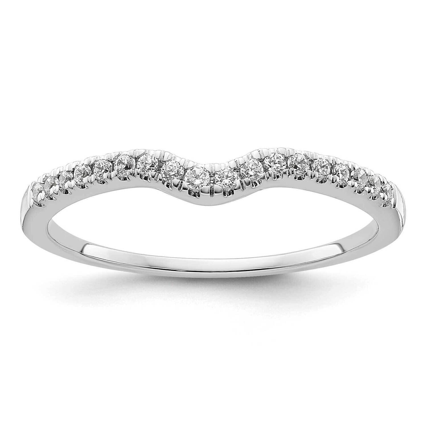 1/8 Carat Diamond Contoured Complete Wedding Band 14k White Gold RM2607B-013-WAA