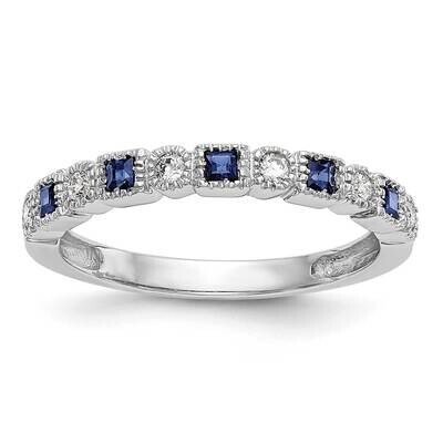 Diamond Sapphire Band 10k White Gold RM3450B-SA-010-1WAA, MPN: RM3450B-SA-010-1WAA,