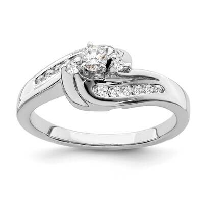 By-Pass Peg Set 1/3 Carat Diamond Semi-Mount Engagement Ring 14k White Gold RM6418E-032-WAA, MPN: R…