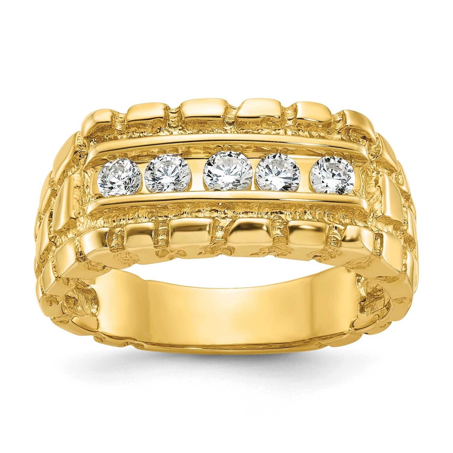 Ibgoodman Men&#39;s Diamond Nugget Ring Mounting 14k Gold B56415-4Y by IBGoodman, MPN: B56415-4Y,