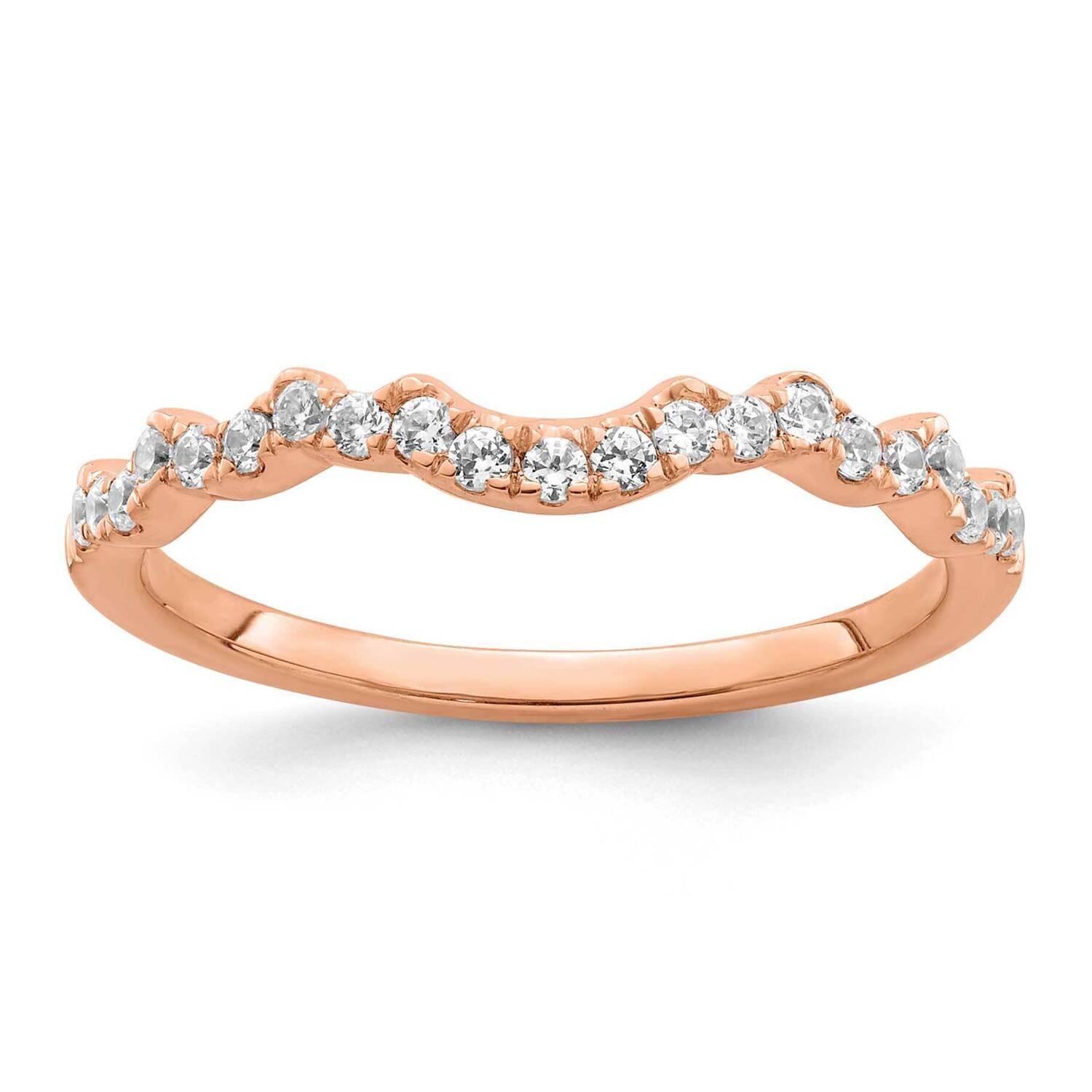 1/4 Carat Diamond Contoured Complete Wedding Band 14k Rose Gold RM7856B-025-RAA