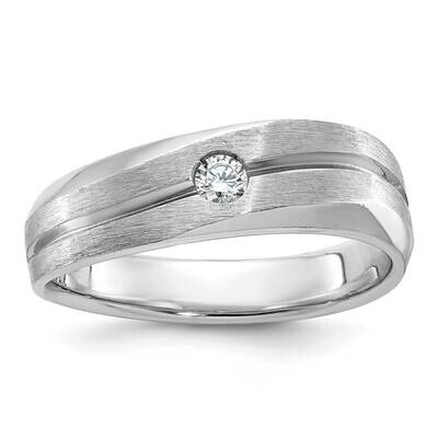 Ibgoodman Men&#39;s Polished Satin Diamond Ring Mounting 14k White Gold B58851-4W by IBGoodman, MPN: B5…