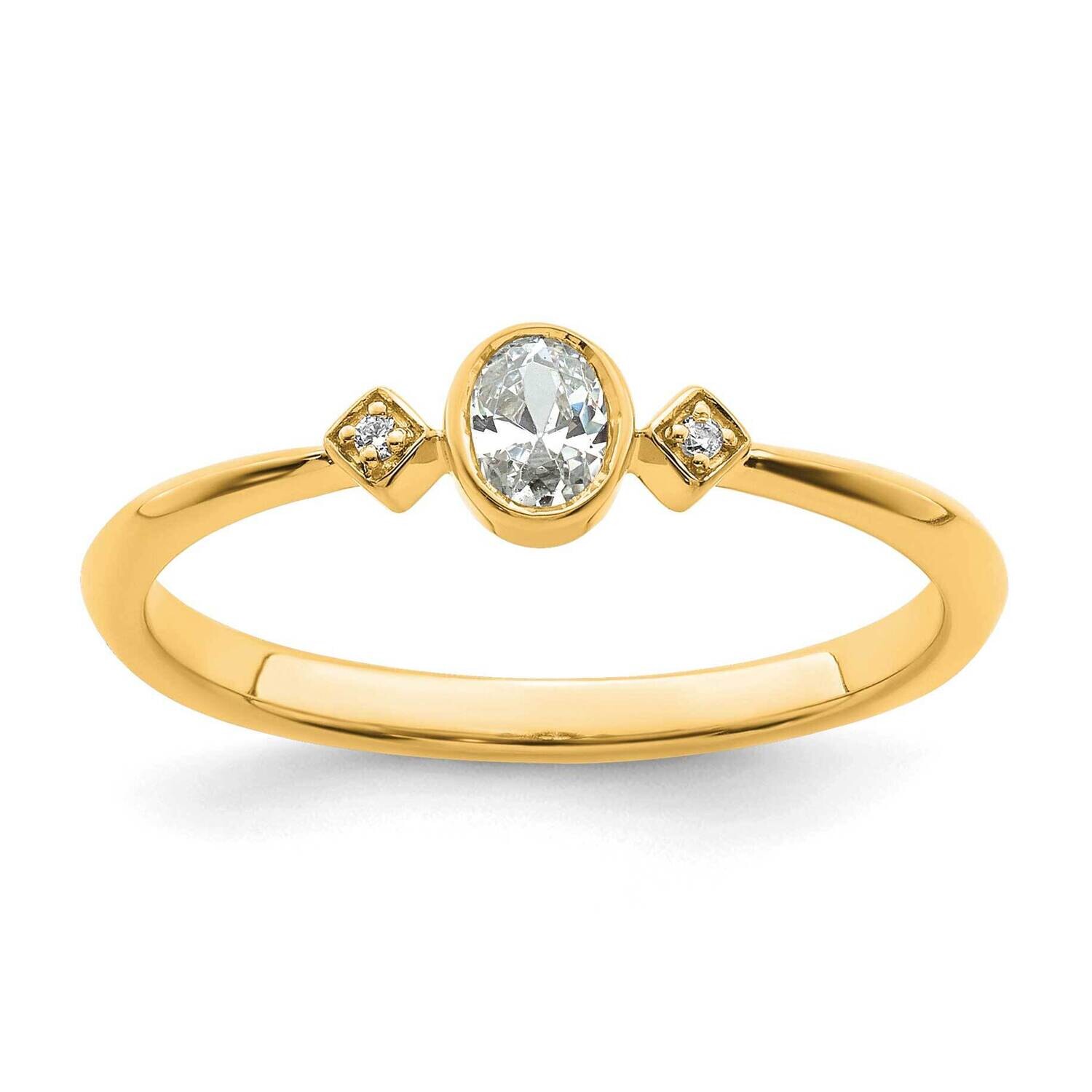 Petite 3-Stone 1/15 Carat Oval Diamond Complete Promise/Engagement Ring 14k Gold RM7235E-011-YAA, M…