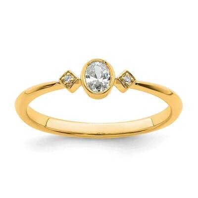 Petite 3-Stone 1/15 Carat Oval Diamond Complete Promise/Engagement Ring 14k Gold RM7235E-011-YAA, M…