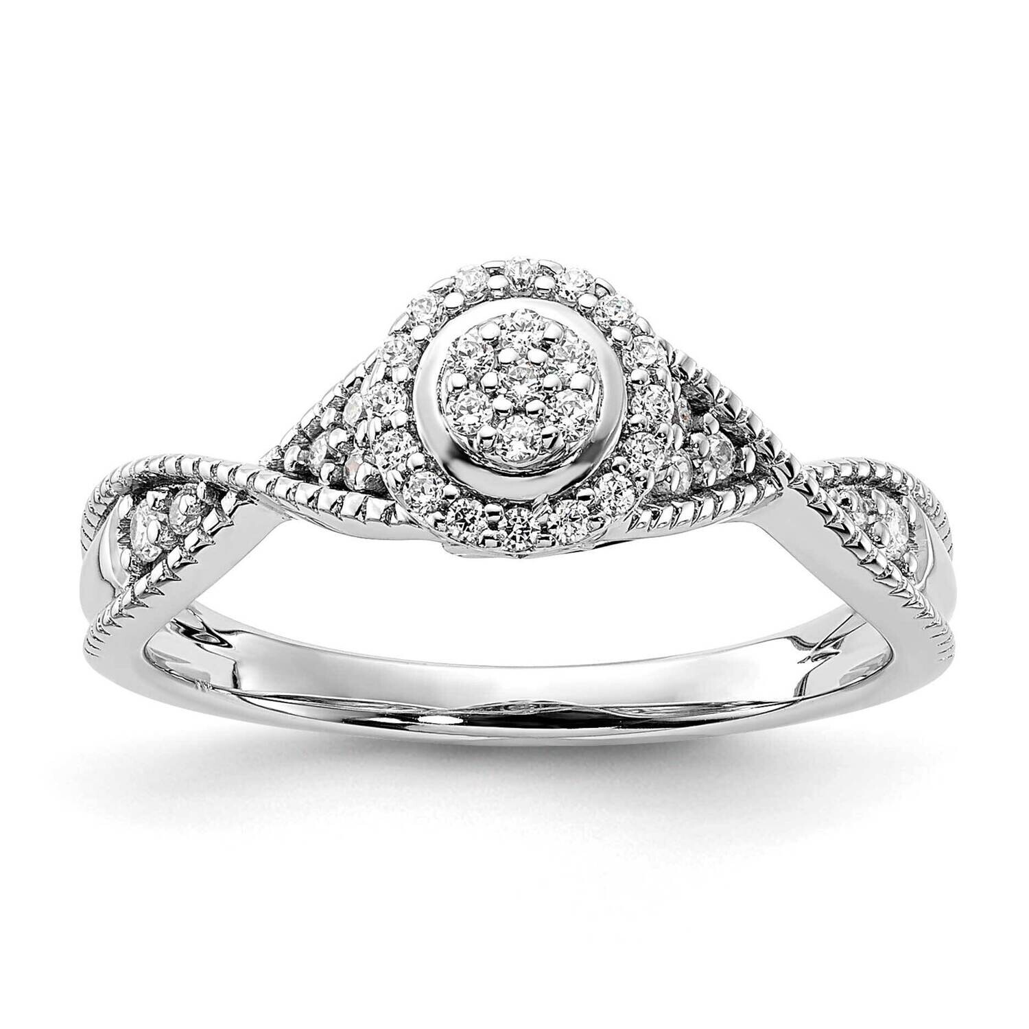 Rose Gold Halo Cluster Heart Gallery 1/5 Carat Diamond Complete Engagement Ring 14k White Gold RM75…