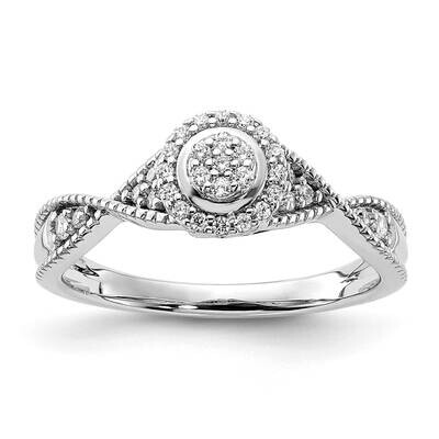 Rose Gold Halo Cluster Heart Gallery 1/5 Carat Diamond Complete Engagement Ring 14k White Gold RM75…