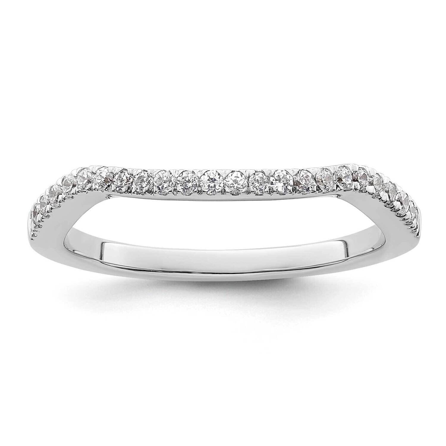 1/8 Carat Diamond Contoured Complete Wedding Band 14k White Gold RM2564B-017-WAA