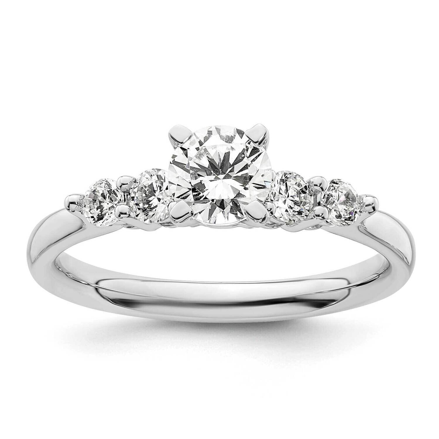 Peg Set 1/3 Carat Diamond Semi-Mount Engagement Ring 14k White Gold RM2769E-030-WAA, MPN: RM2769E-0…